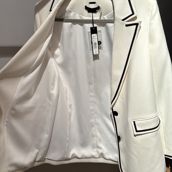 ALICE AND OLIVIA CLASSIC BRAND NEW OVERSIZED BLACK & WHITE TUXEDO BLAZER SIZE 4 - Picture 6 of 8